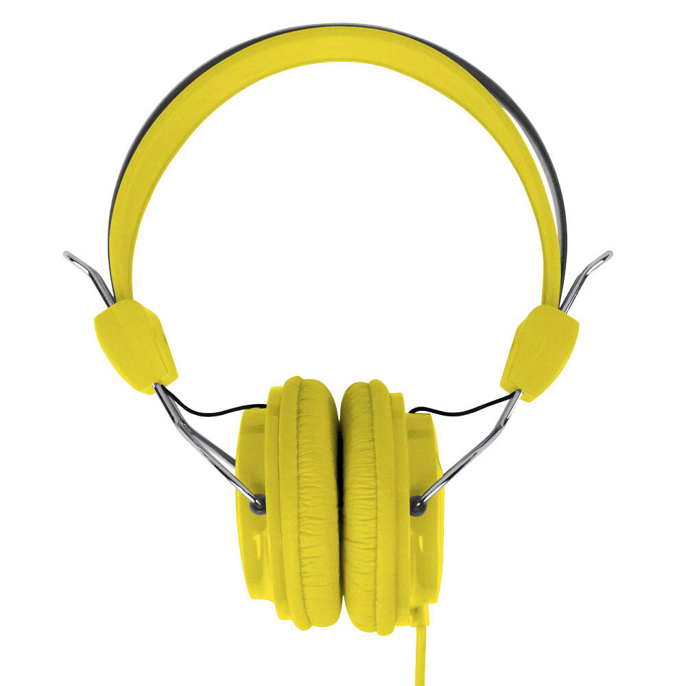 2PK Laser Volume Restricted Stereo Headphones For Kids - Yellow