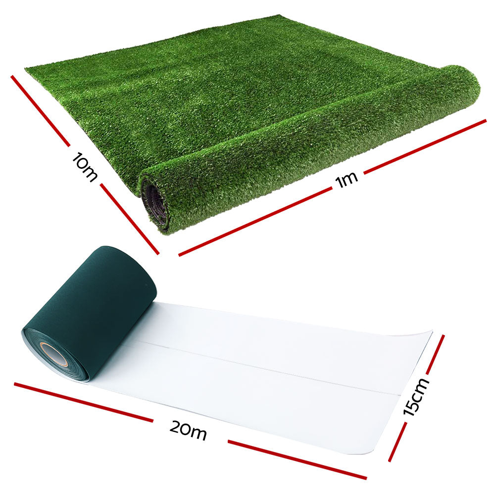 Primeturf 10 SQM Artificial Grass with Tape - 2X5M