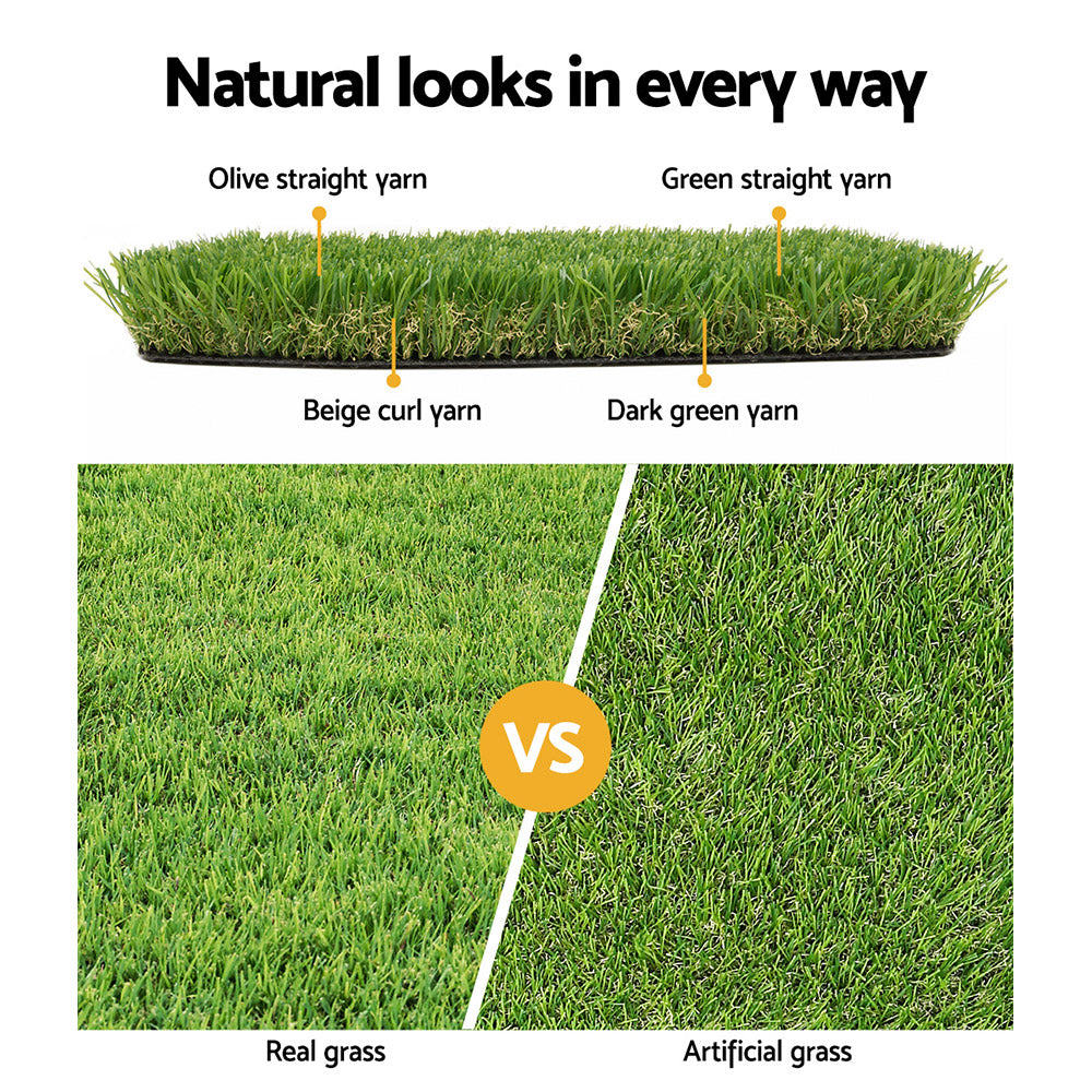 Primeturf Artificial Grass 1 x 10M 2CM - Natural