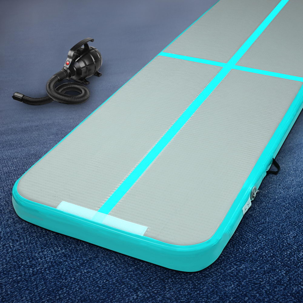 Everfit 3MX1M Inflatable Tumbling Mat with Pump Turqoise