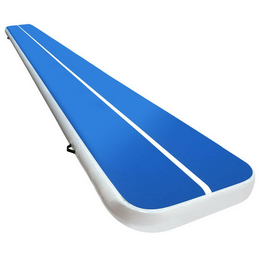 Everfit 6X1M Inflatable Air Track 10CM Thick Mat Blue