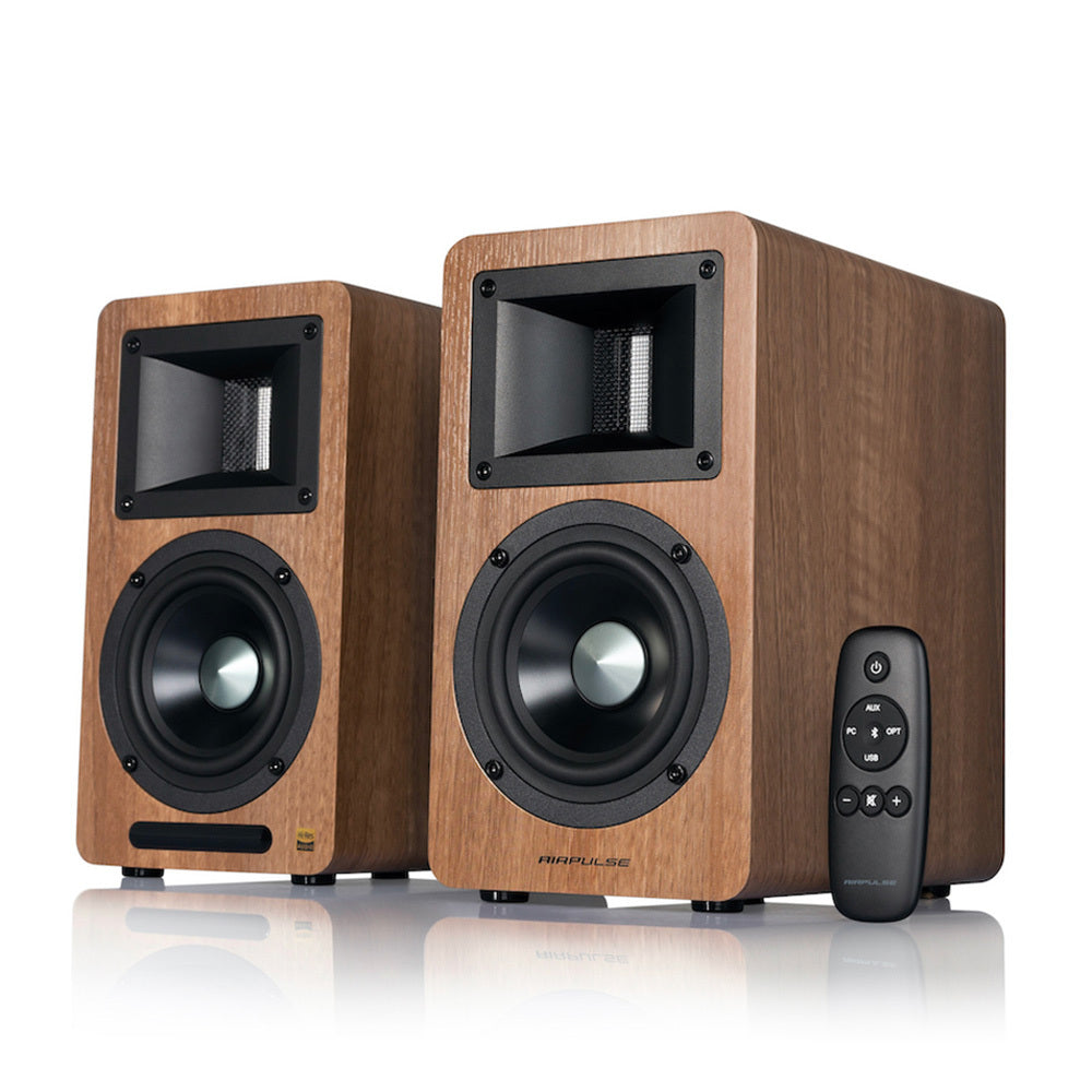 Airpulse A80 Active Bookshelf Speaker System - Walnut