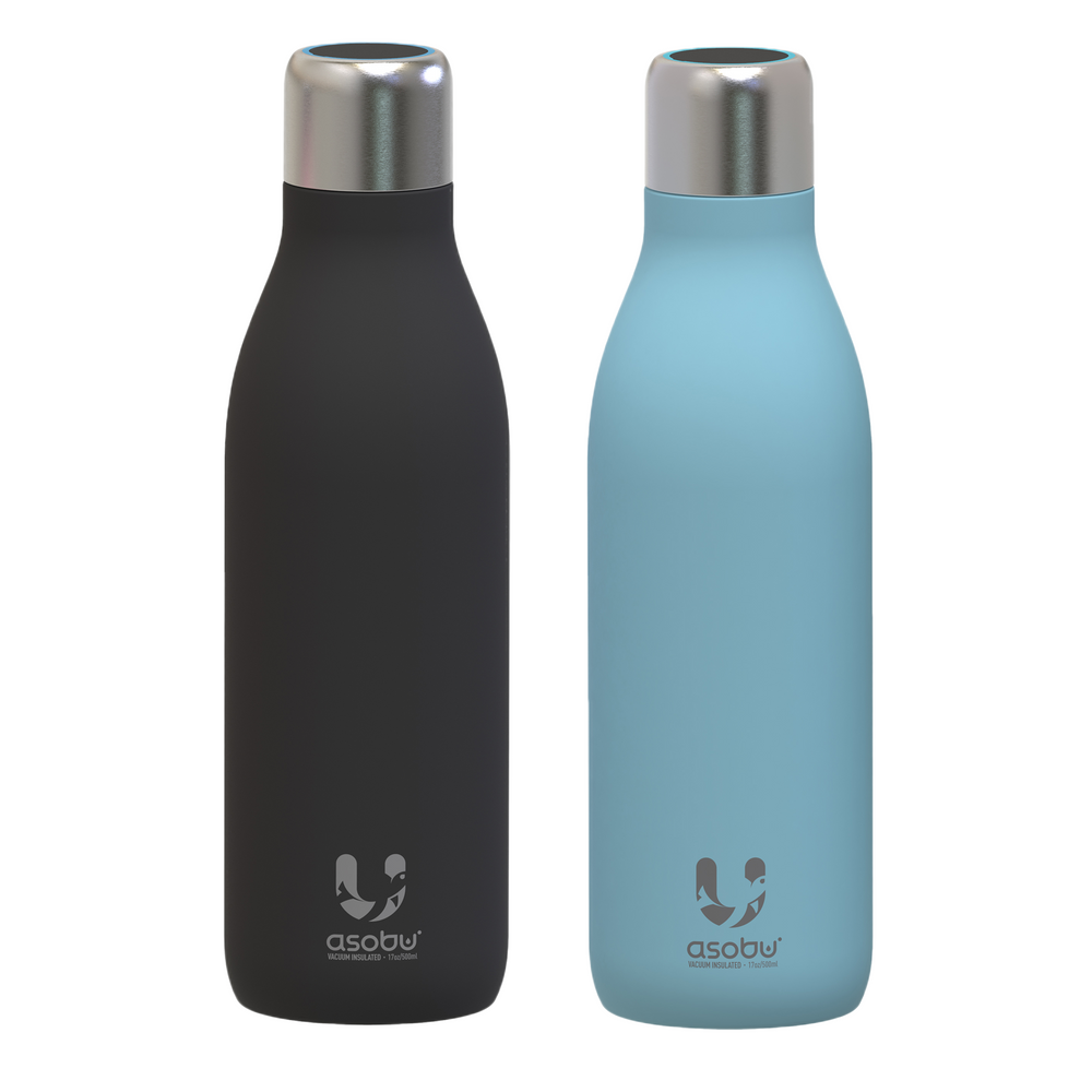 Asobu UV Light Hydro Bottle Duo Set - Blue &amp; Black