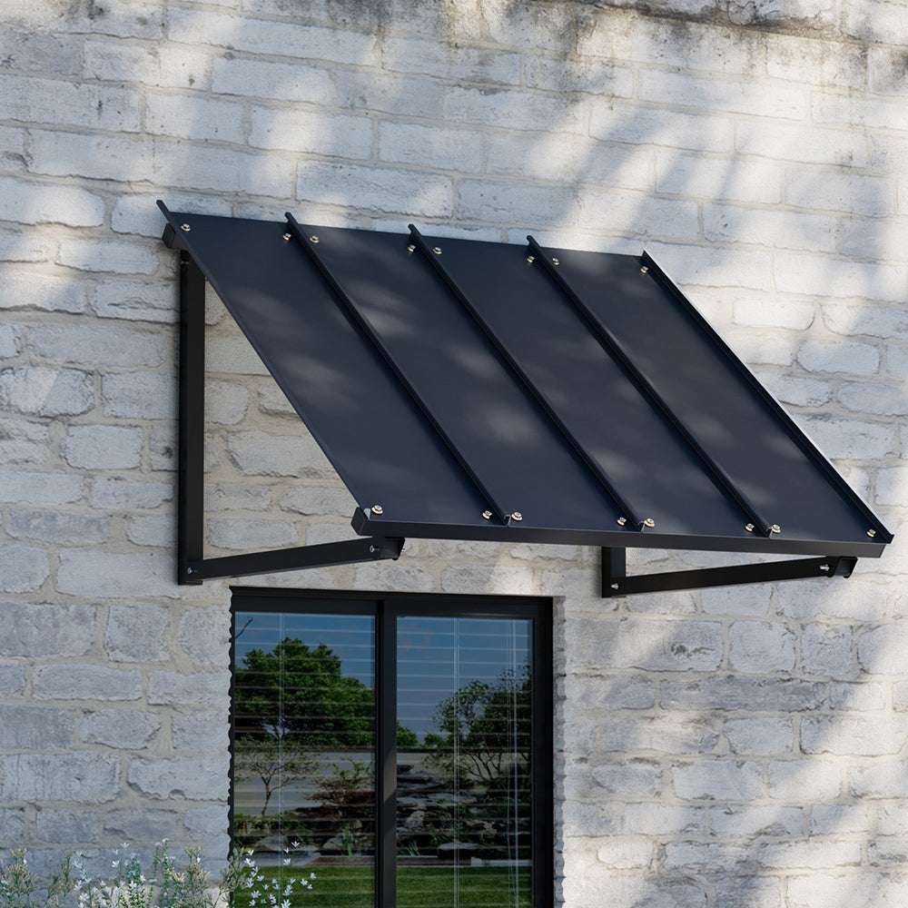 Instahut Window Door Awning Canopy 1mx1.2m - Black