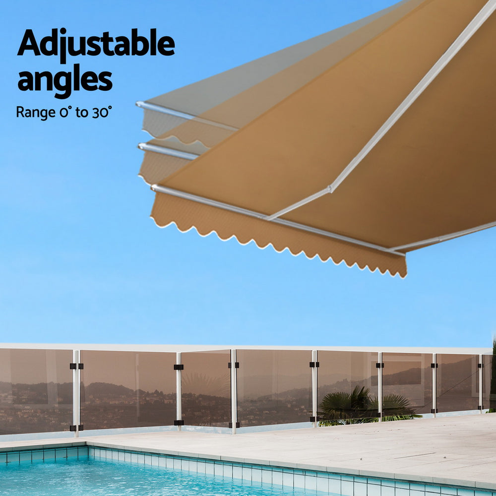 Instahut Retractable Awning 2.5Mx2M - Beige