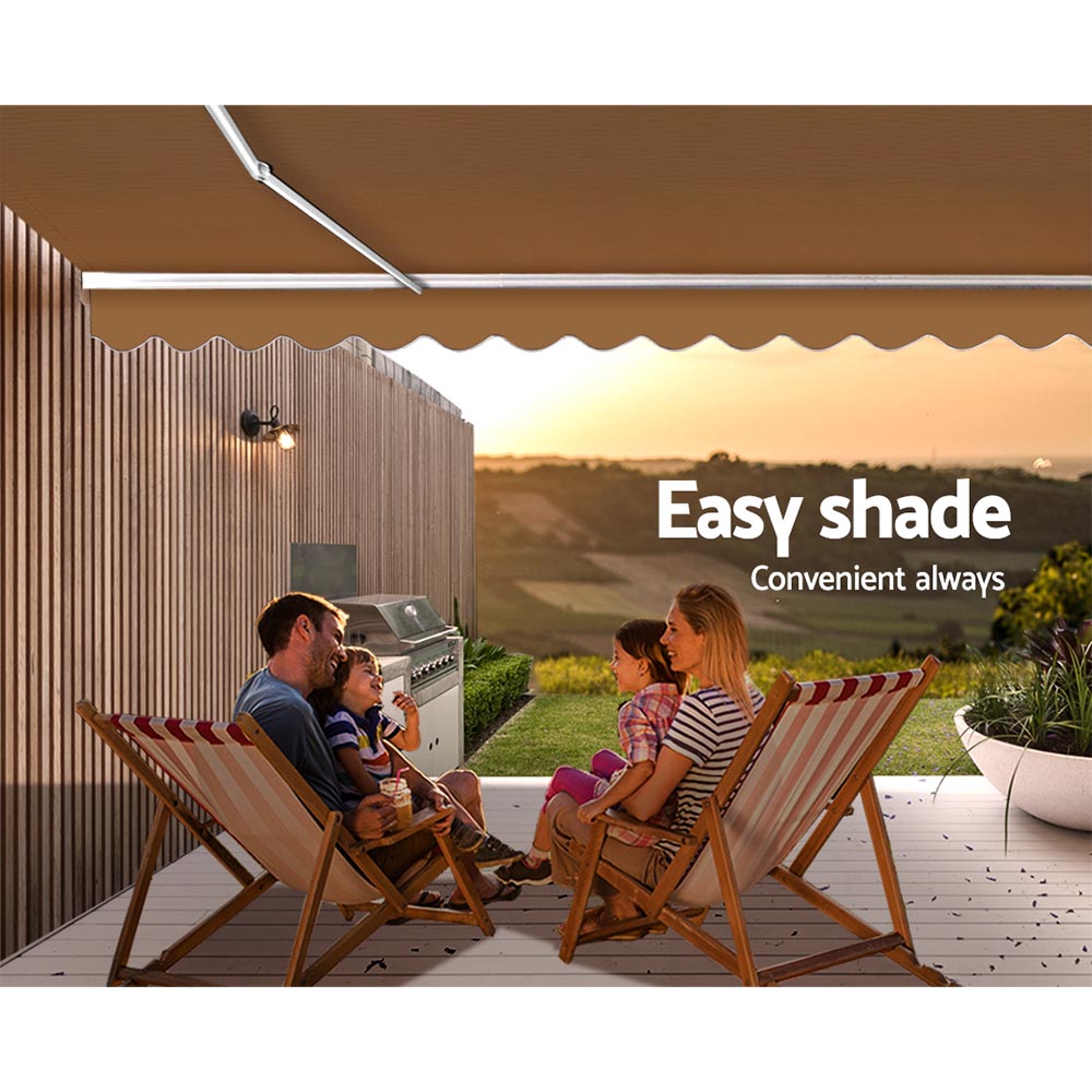 Instahut Retractable Awning Outdoor Awning Sunshade 4Mx2.5M