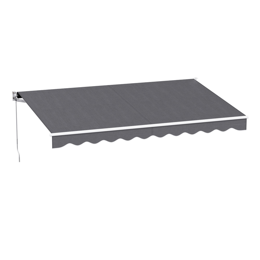 Instahut Retractable Folding Arm Awning 4Mx2.5M Grey