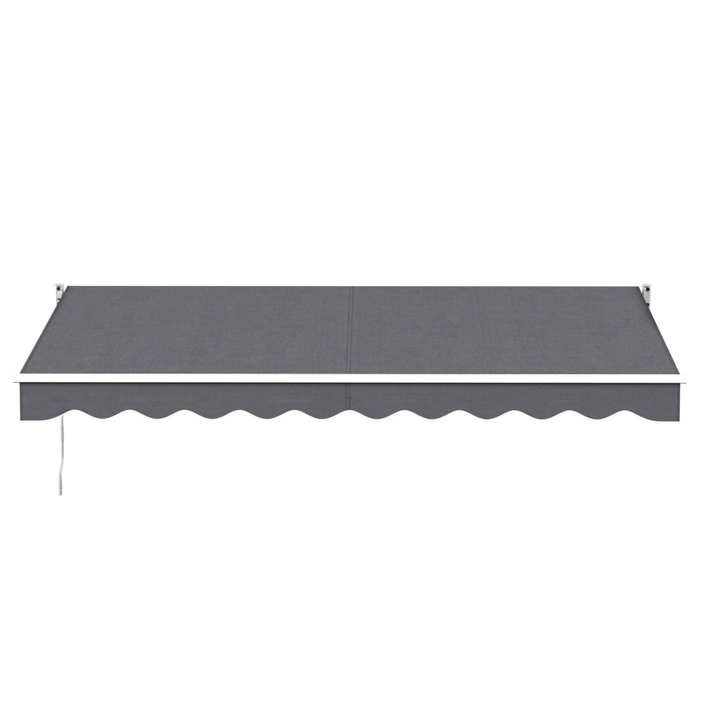 Instahut Retractable Folding Arm Awning 4Mx2.5M Grey