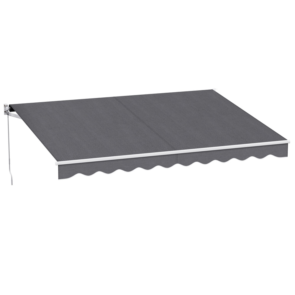 Instahut Retractable Folding Arm Awning 4Mx3M Grey