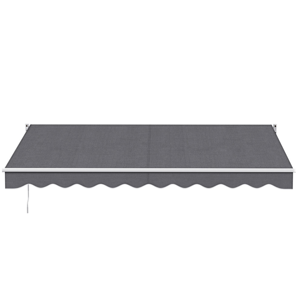 Instahut Retractable Folding Arm Awning 4Mx3M Grey