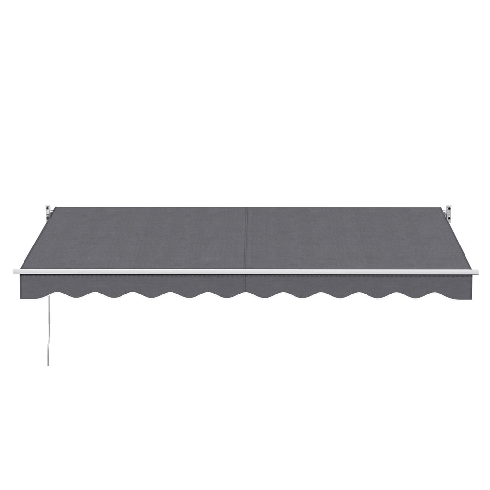 Instahut Retractable Folding Arm Awning 4.5Mx3M Grey