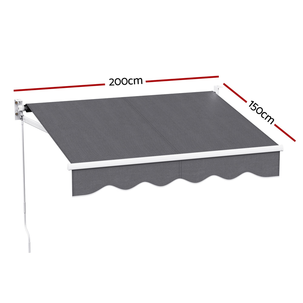 Instahut Retractable Motorised Outdoor Sunshade 2X1.5M