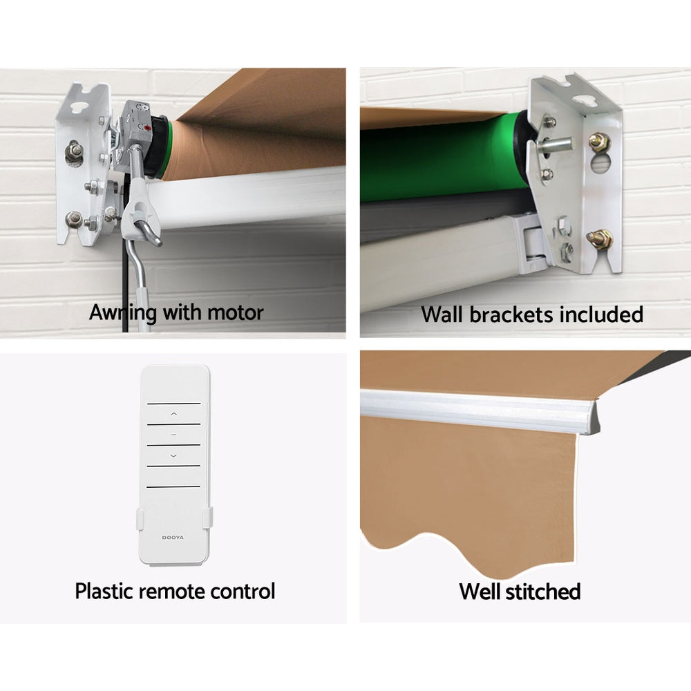 Instahut Retractable Awning Motorised Outdoor Sunshade 4X2.5M