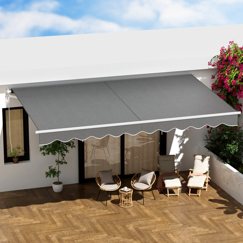 Instahut Retractable Awning Motorised Outdoor Sunshade 4.5X2.5M