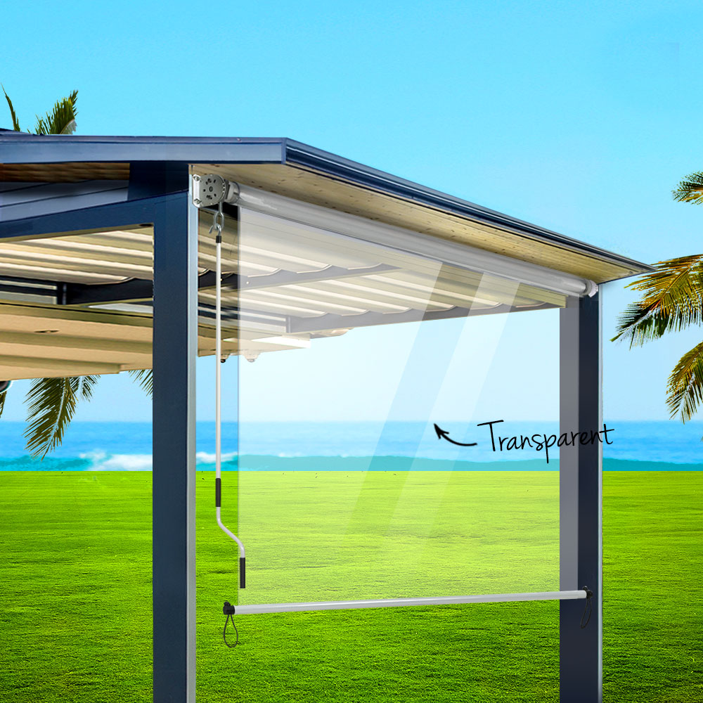 Instahut Transparent Roll Down Awning - Large