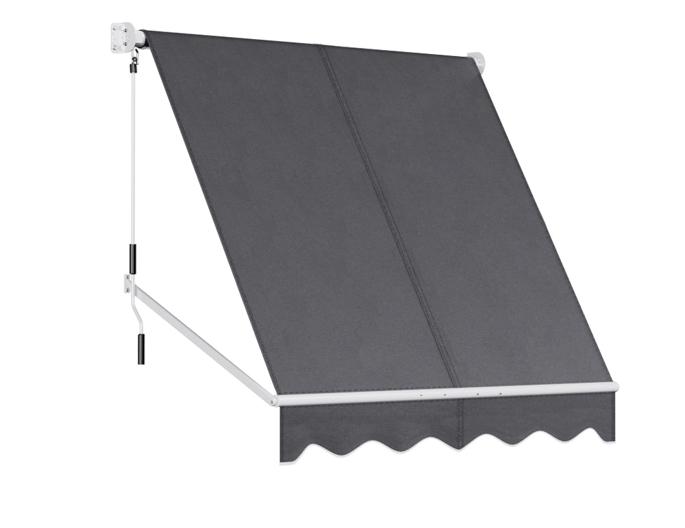 Instahut Retractable Fixed Pivot Arm Awning 2.1X2.1M Grey