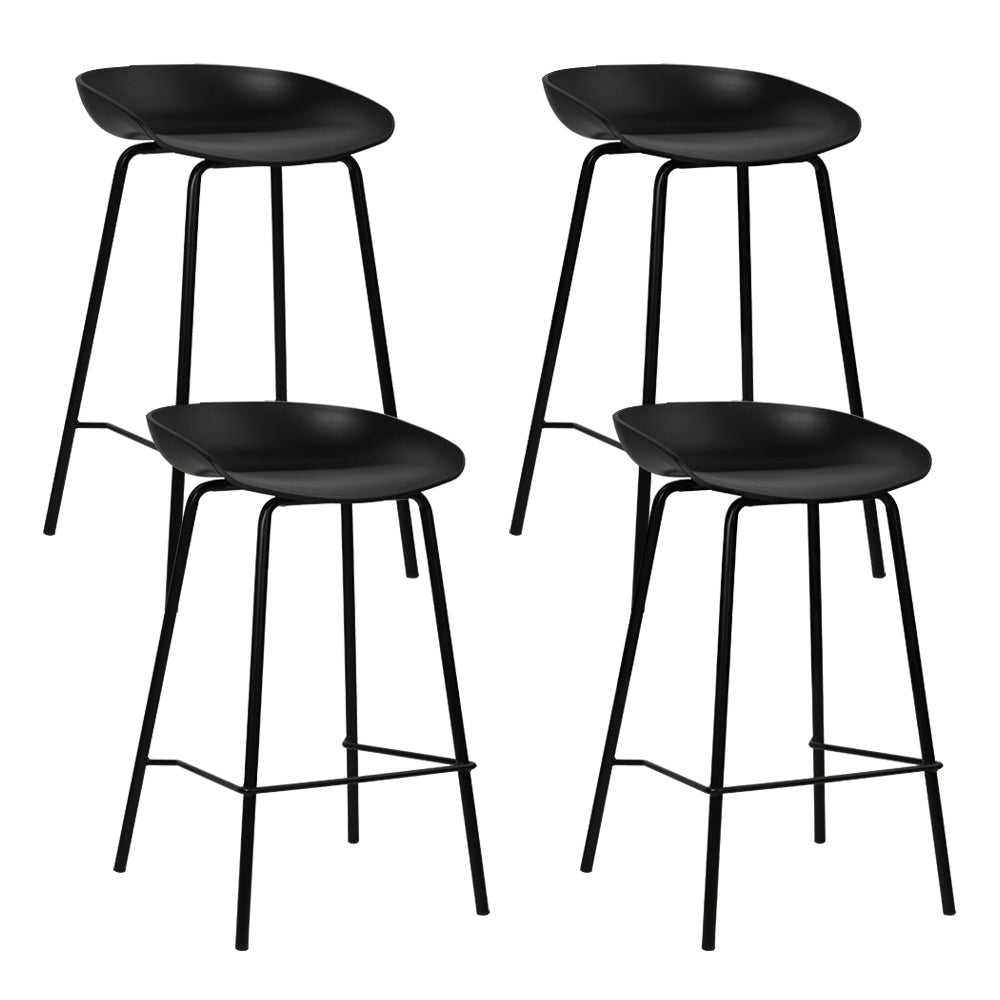 Artiss 4x Bar Stool Chairs Metal Black