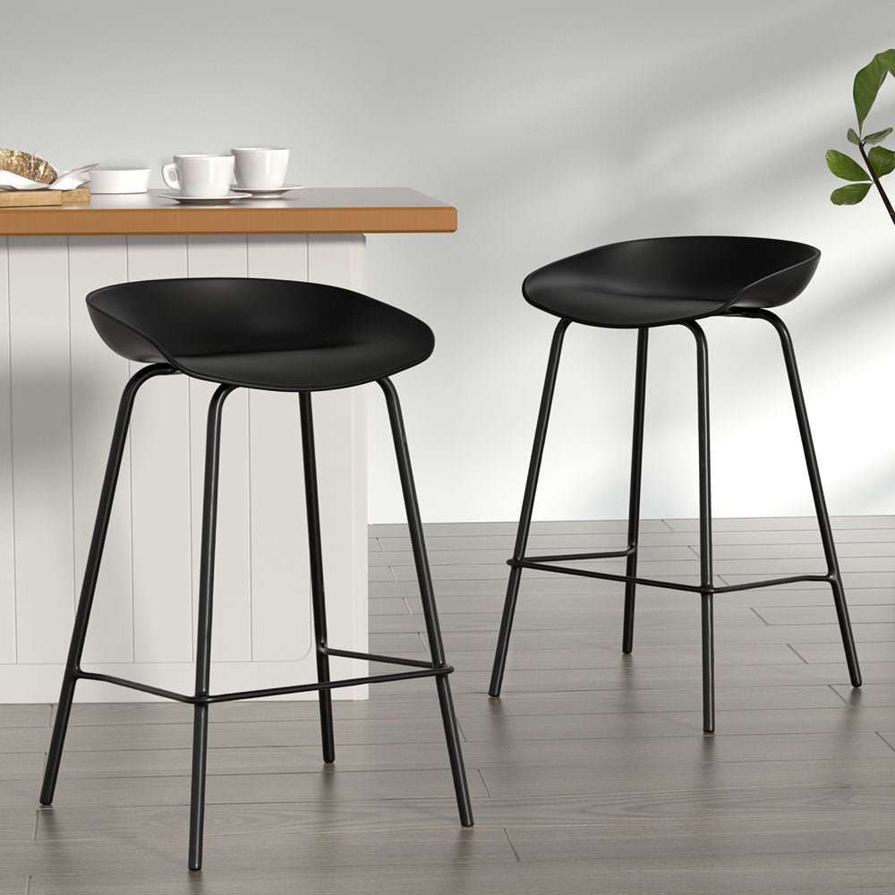 Artiss 4x Bar Stool Chairs Metal Black