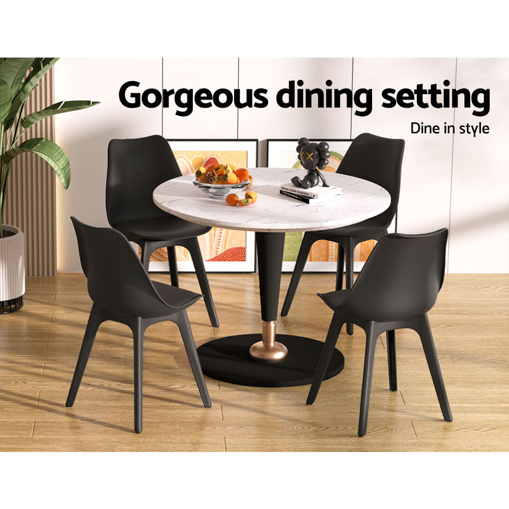 Artiss 4x Dining Chairs Padded Black