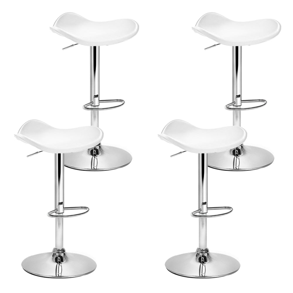 Artiss 4x Swivel Gas Lift Leather Bar Stool White