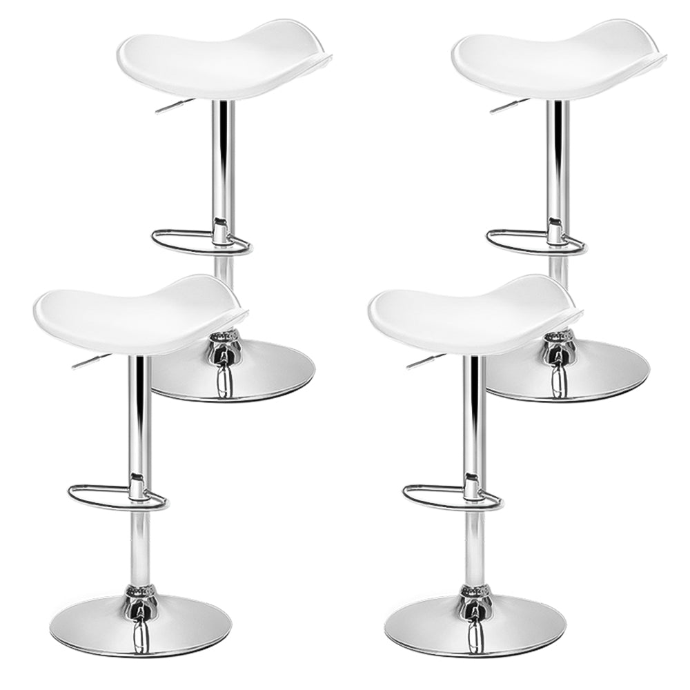 Artiss 4x Swivel Gas Lift Leather Bar Stool White