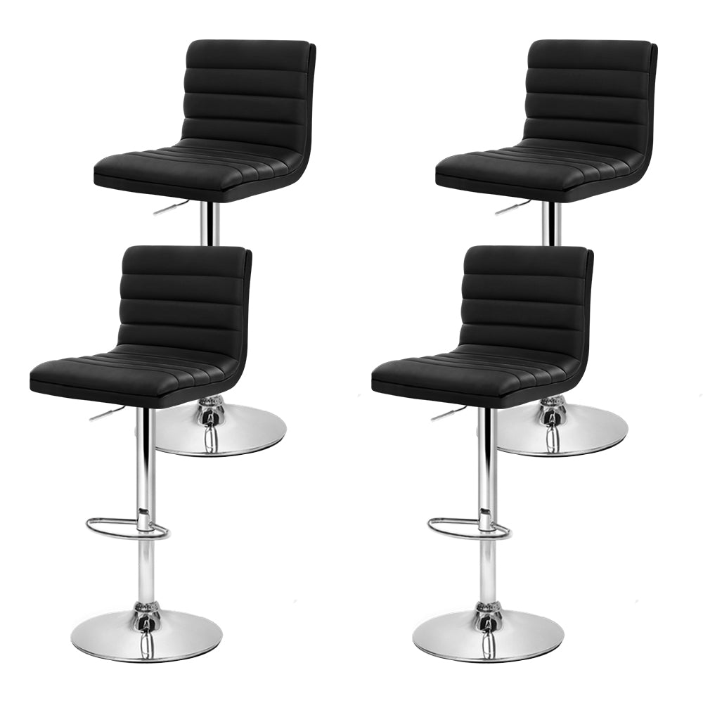 Artiss 4x ARNE Swivel Bar Stool Black Gas Lift