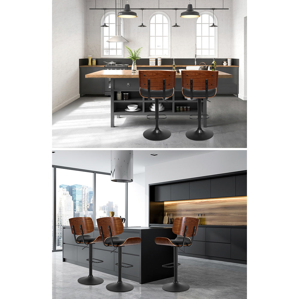 Artiss 2x Bar Stools Kitchen Swivel Chairs