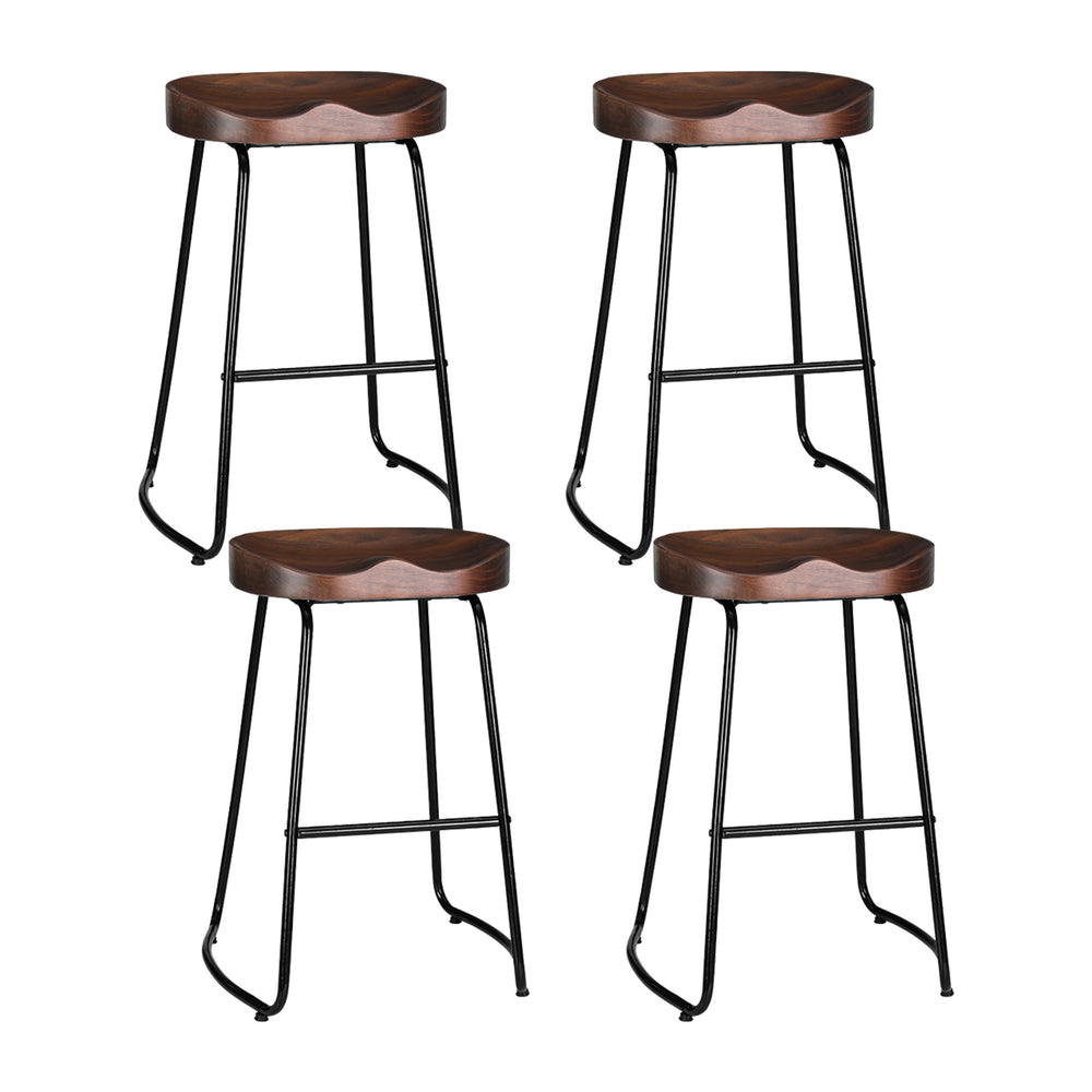 Artiss 4x Industrial Bar Stools Black