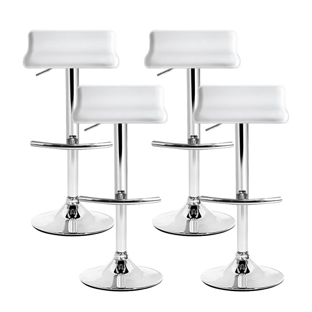 Artiss 4x SENA Swivel Bar Stool Leather Gas Lift White