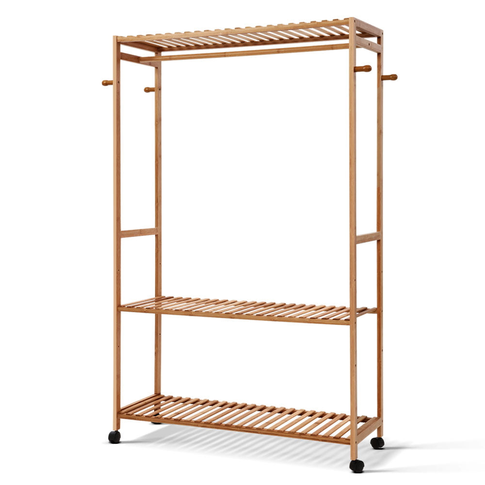 Artiss Bamboo Clothes Rack Stand
