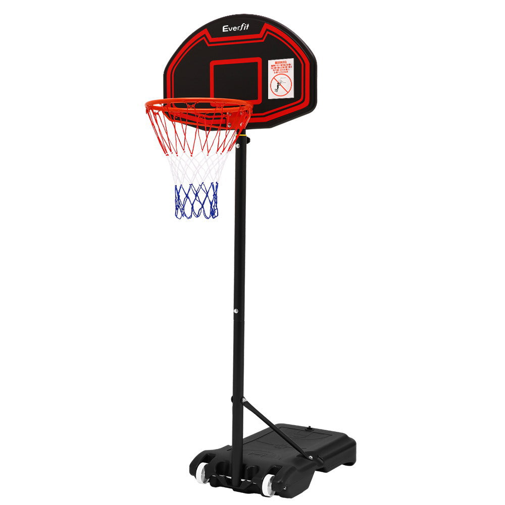 Everfit 2.1M Adjustable Portable Basketball Hoop Black