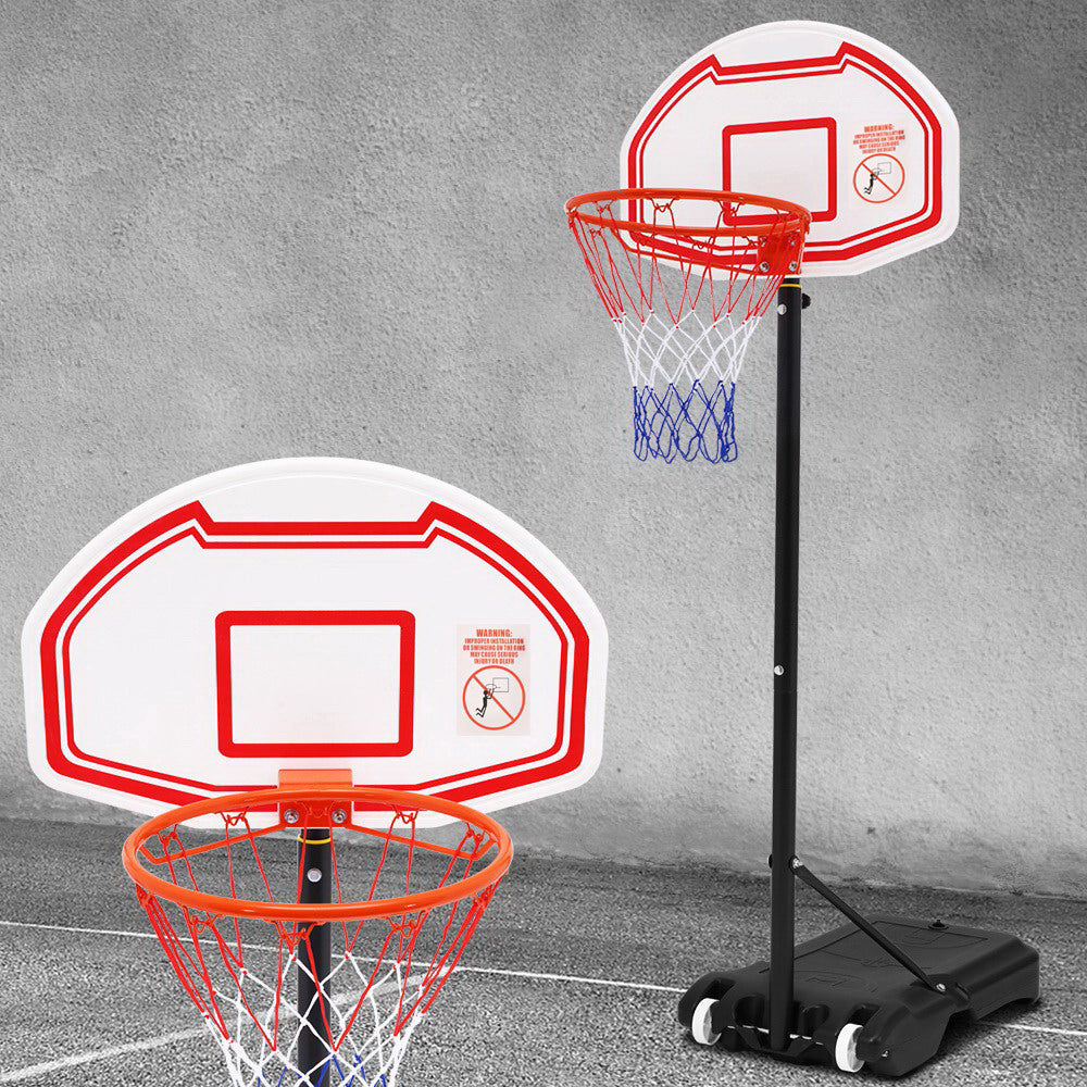 Everfit 2.1M Adjustable Portable Basketball Hoop White