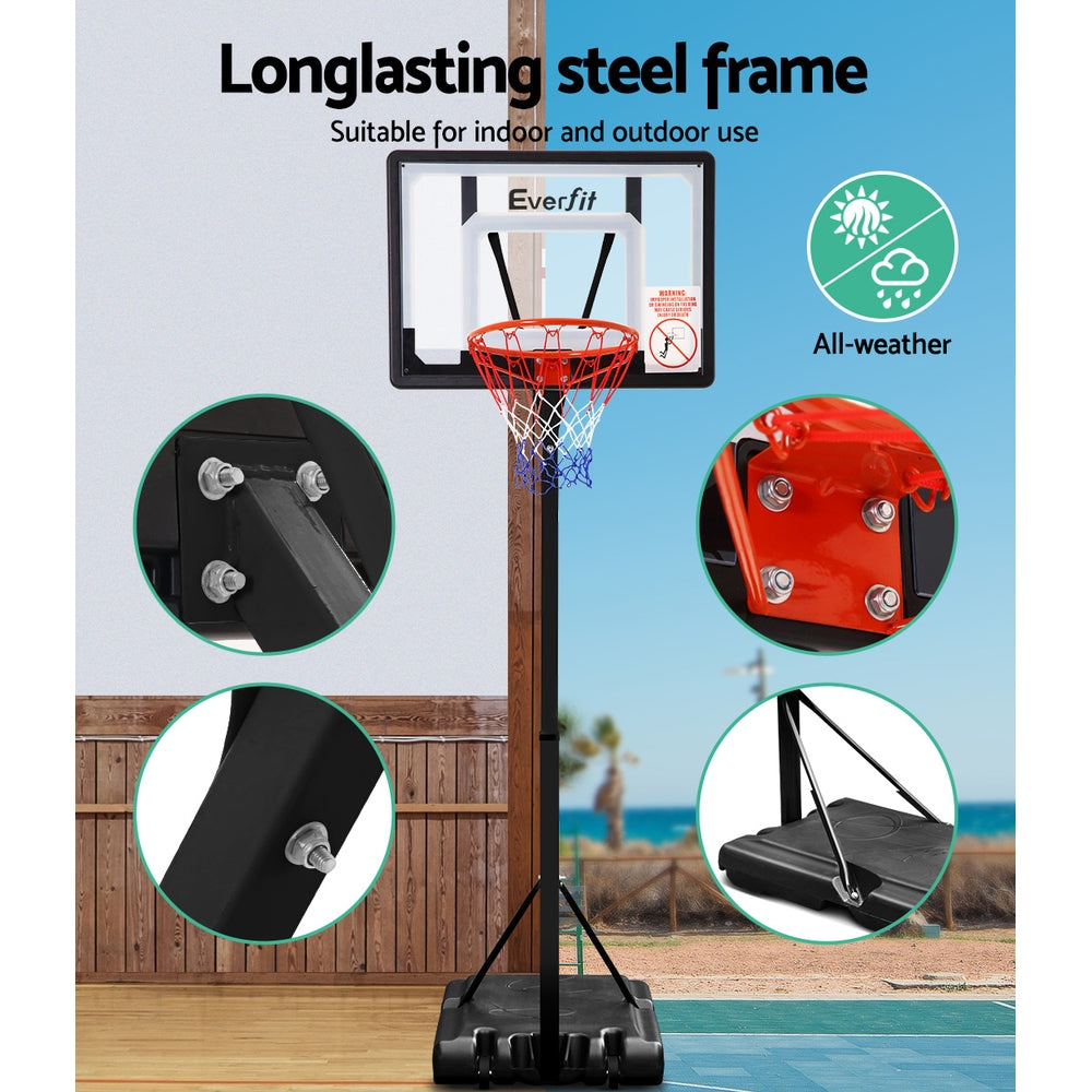Everfit 2.6M Adjustable Portable Basketball Hoop