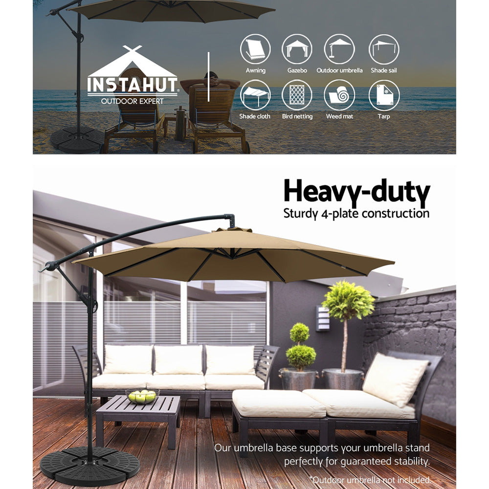 Instahut 4 x Outdoor Umbrella Stand Base 48CM