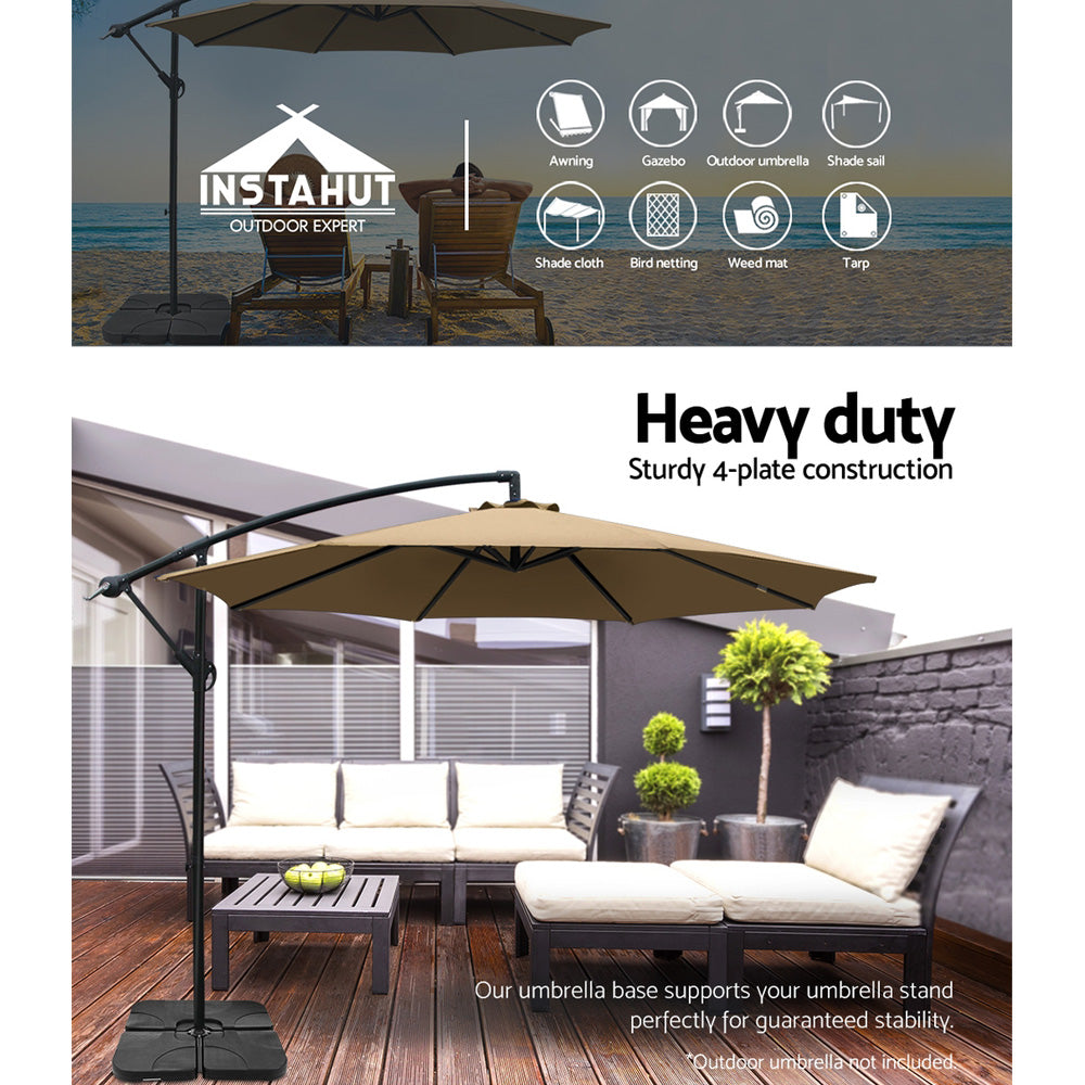 Instahut 4 x Outdoor Umbrella Stand Base 50CM