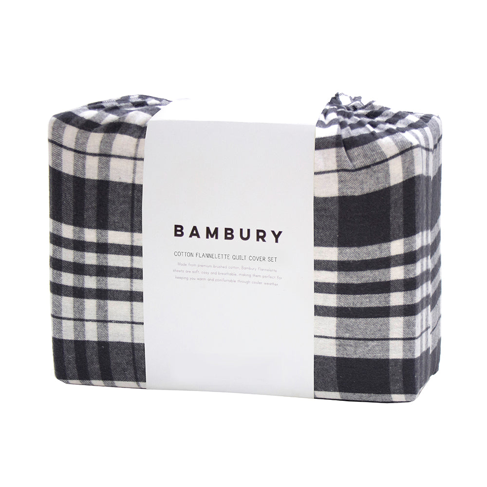 Bambury Brentford Flannelette Quilt Cover Set Queen