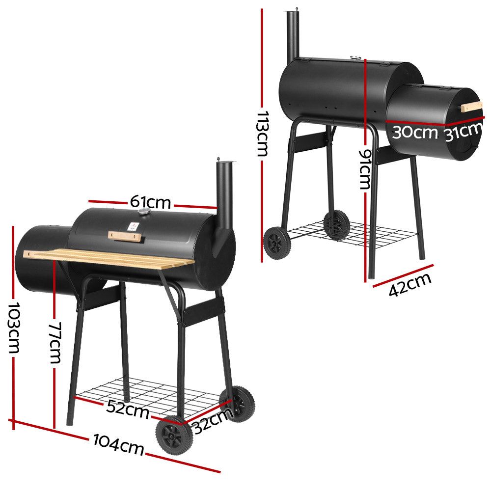 Grillz 2-in-1 Charcoal Portable BBQ Grill