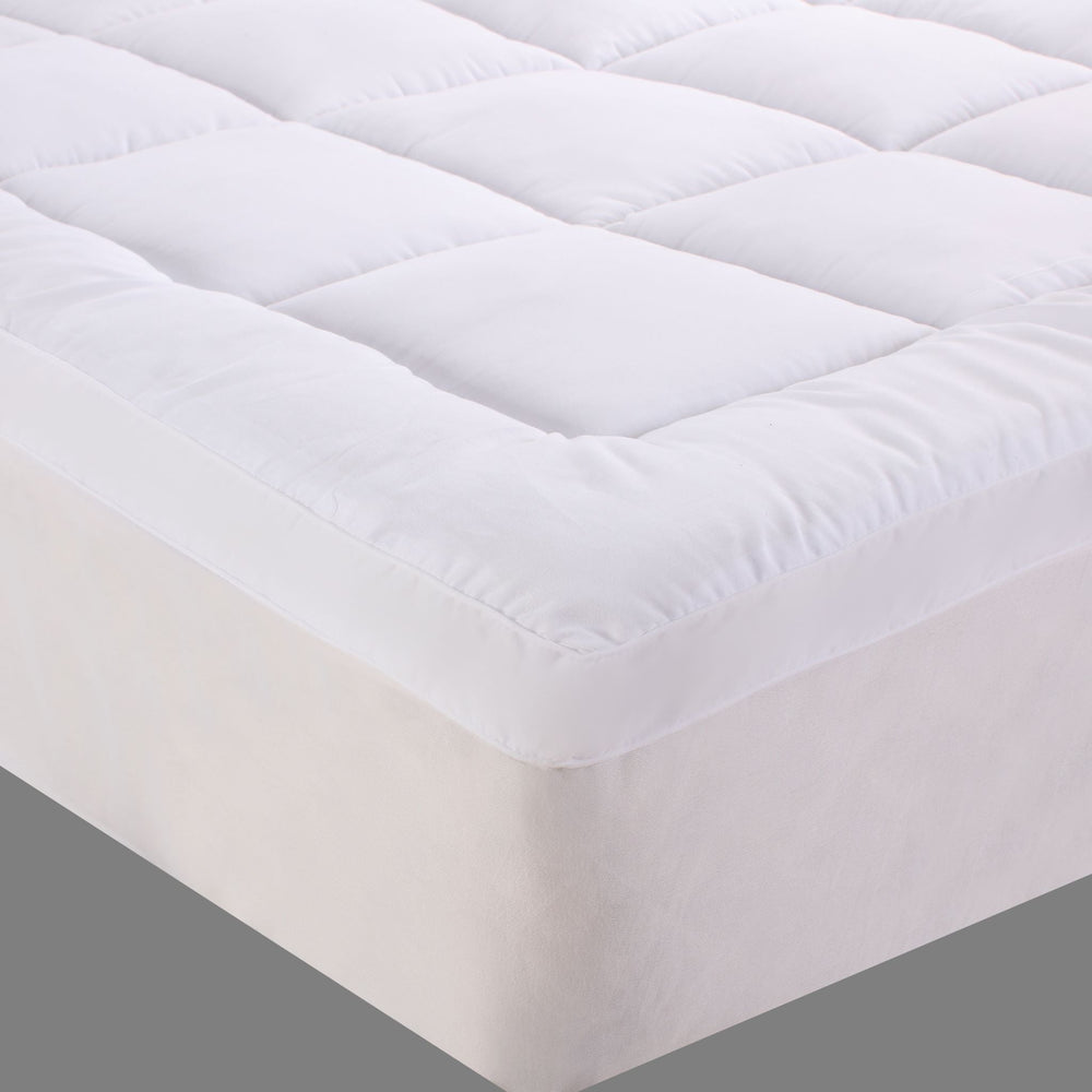 Abhomefashion 1000GSM Bamboo Cotton Fitted Mattress Topper King Single