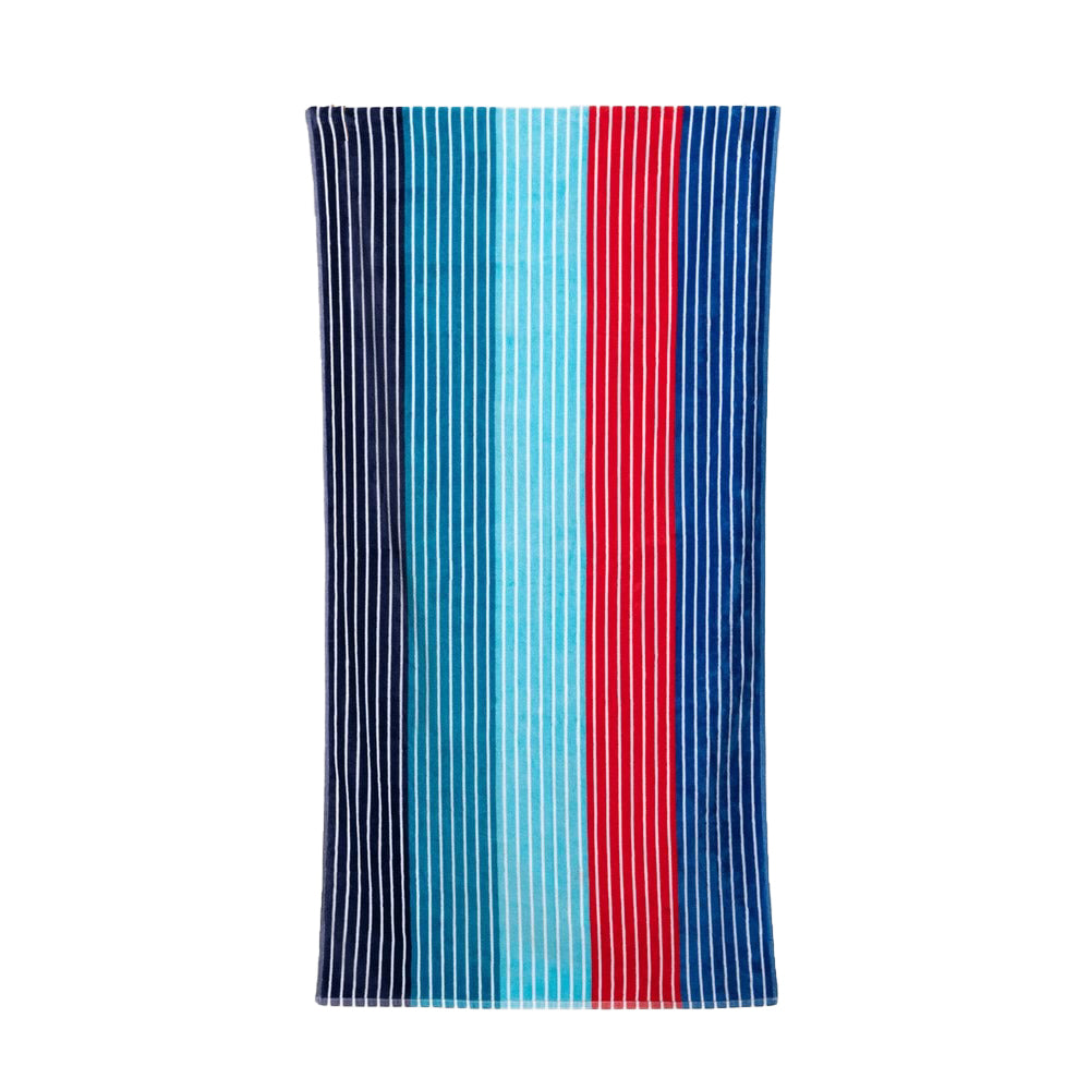 Canningvale Sorrentina 160cm Cotton Velour Beach Towel Nautical Stripe