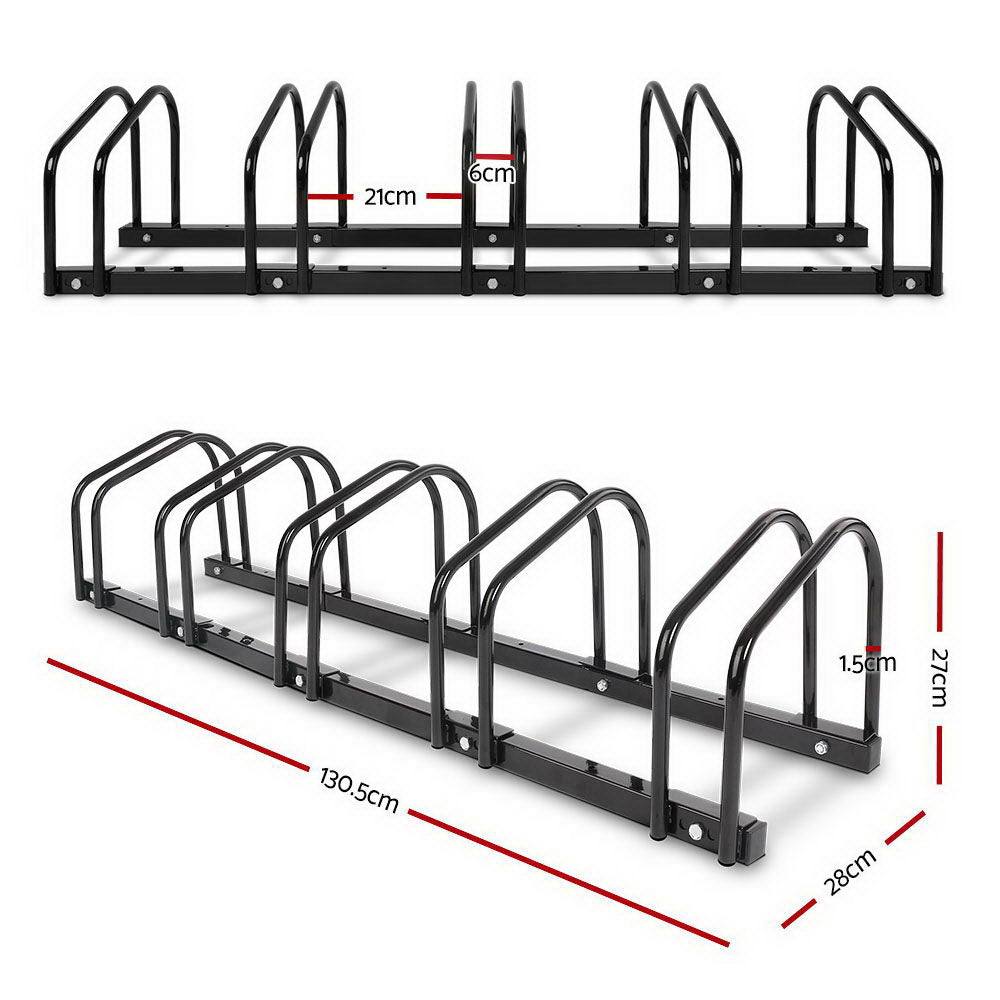 5 Bike Stand Bicycle Rack Floor Parking Holder