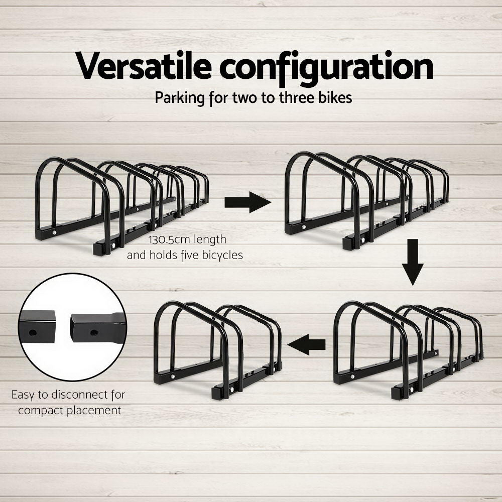 5 Bike Stand Bicycle Rack Floor Parking Holder