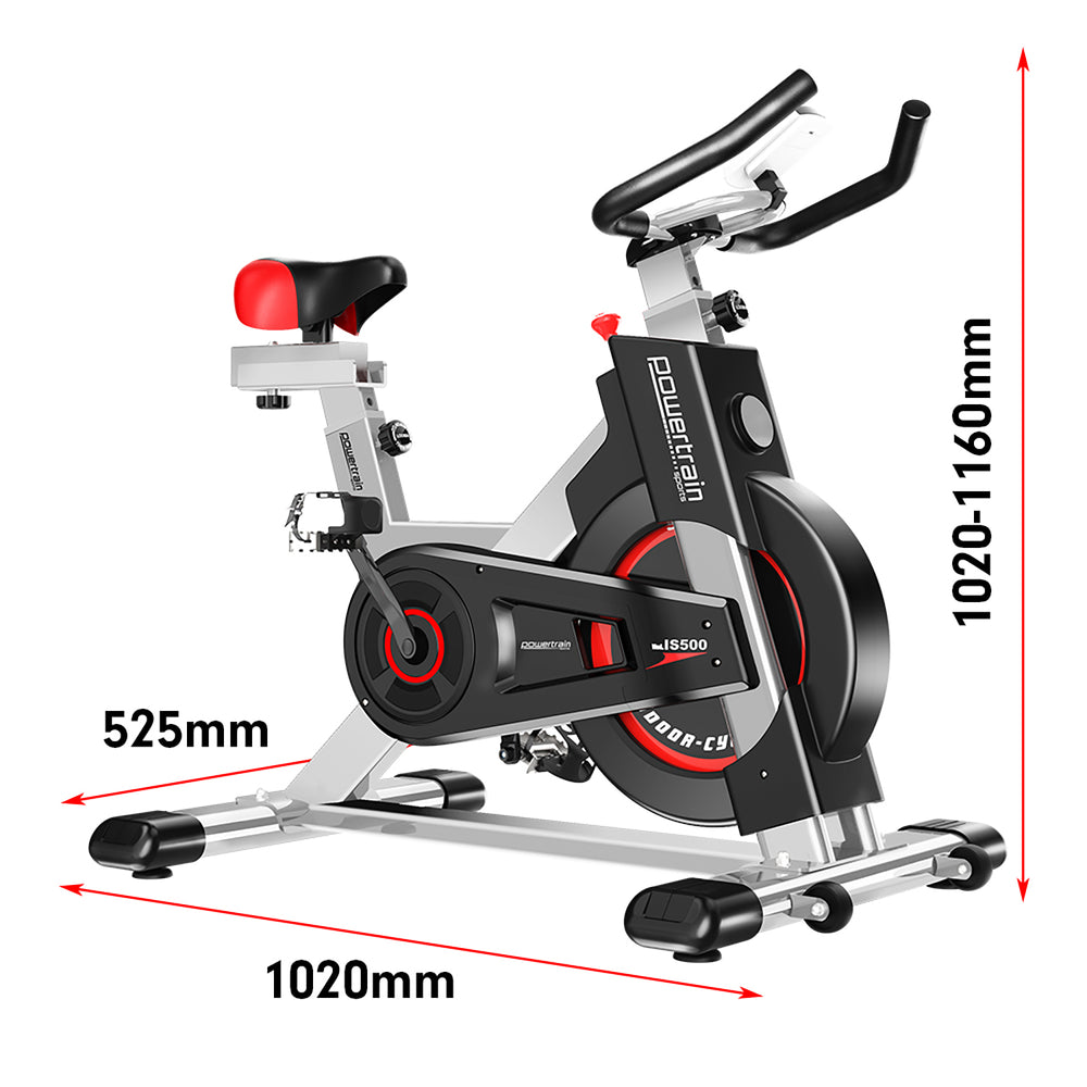 Powertrain IS-500 Heavy-Duty Exercise Bike - Silver