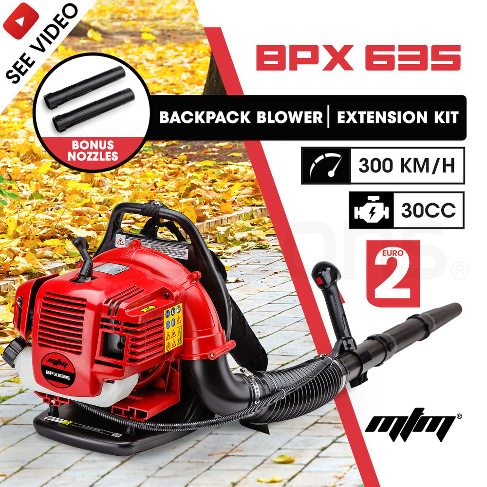 MTM 30CC Backpack Petrol Leaf Blower 2 Stroke Commercial Garden Yard Outdoor