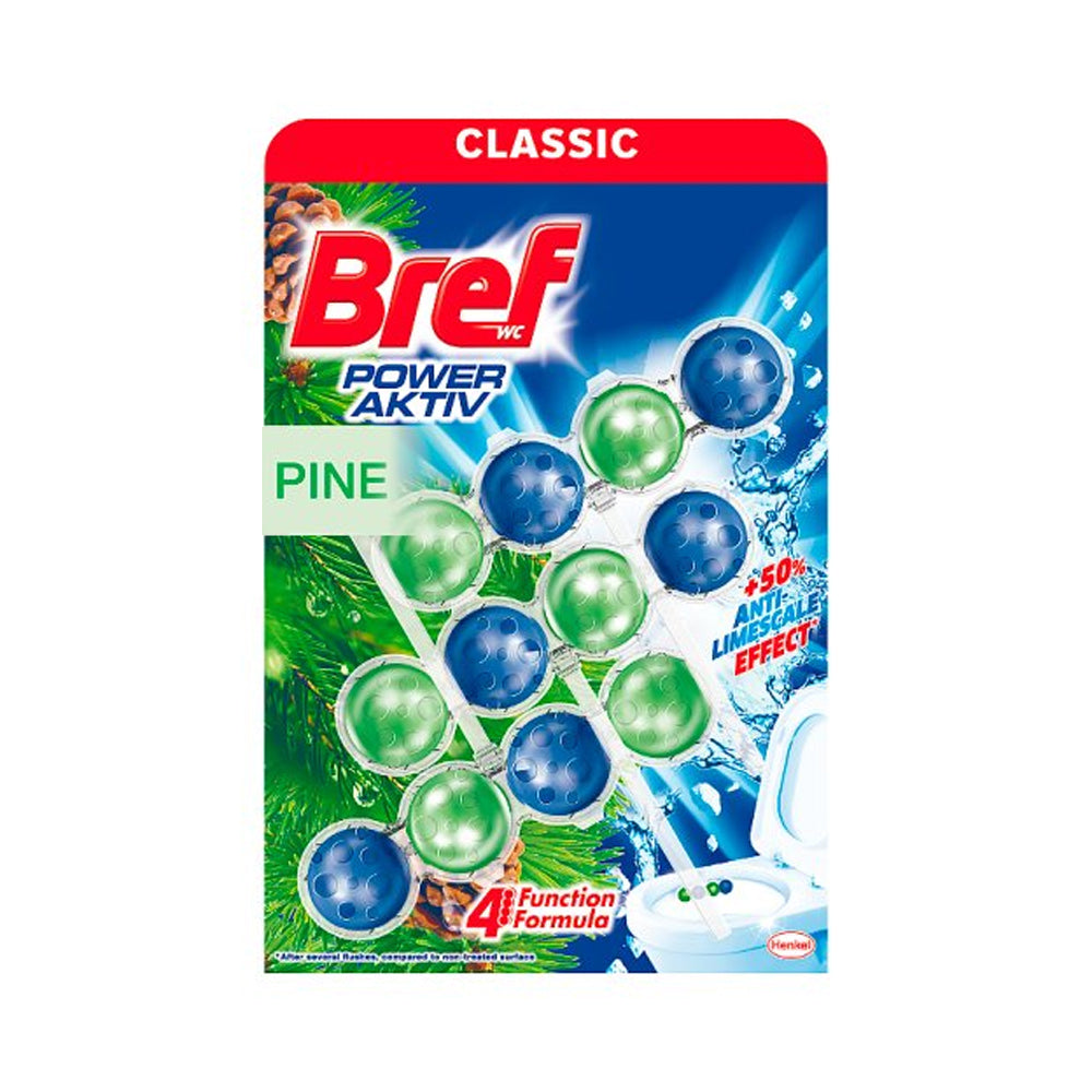 3pc Bref Power Active Toilet Fresh/Freshner Pine Scented