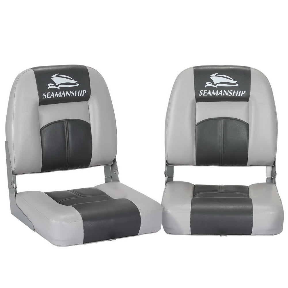 Seamanship 2X Folding Boat Seats Charcoal