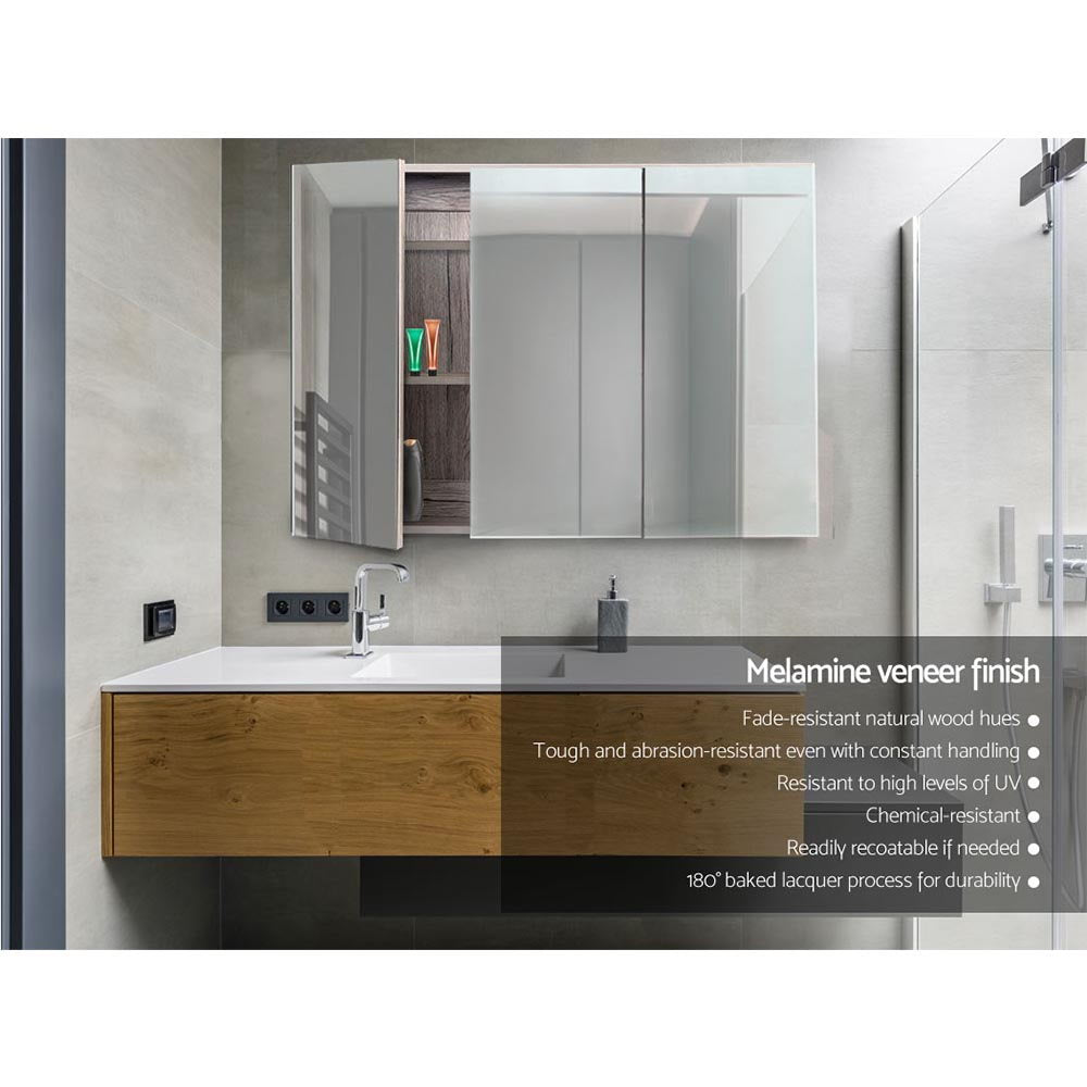 Cefito Bathroom Mirror Cabinet Storage 900x720mm