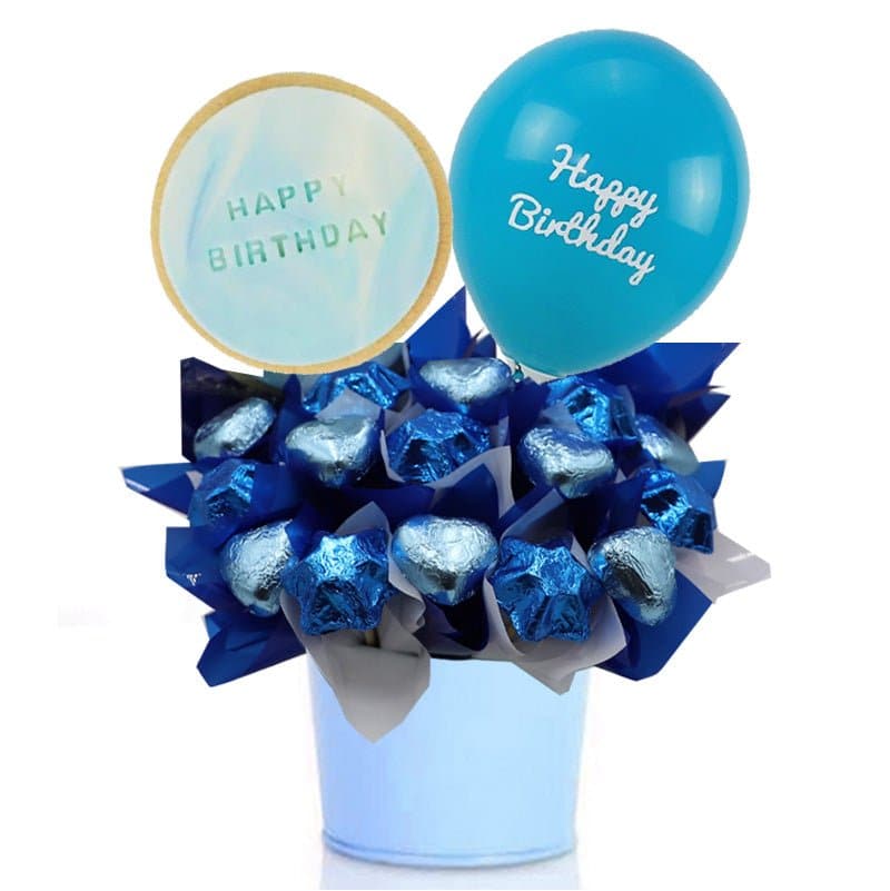 Happy Birthday Blue Chocolate Bouquet