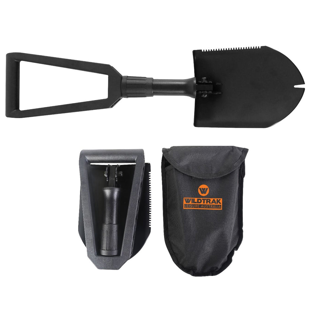 Wildtrak Folding Shovel w/ Pouch Black