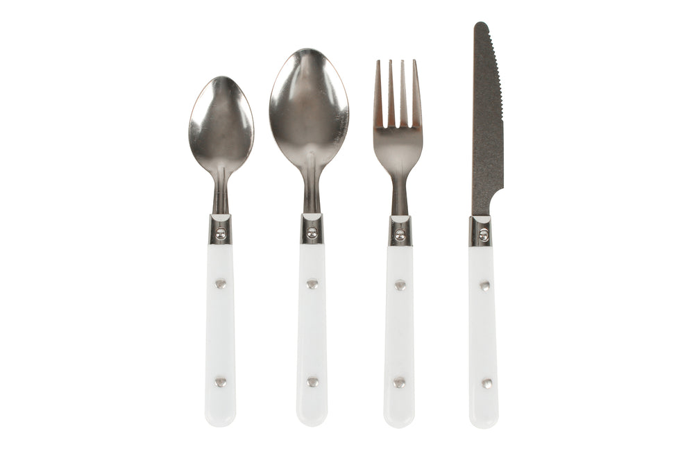24pc Wildtrak Stainless Steel Cutlery Set w/ Bag - White/Silver