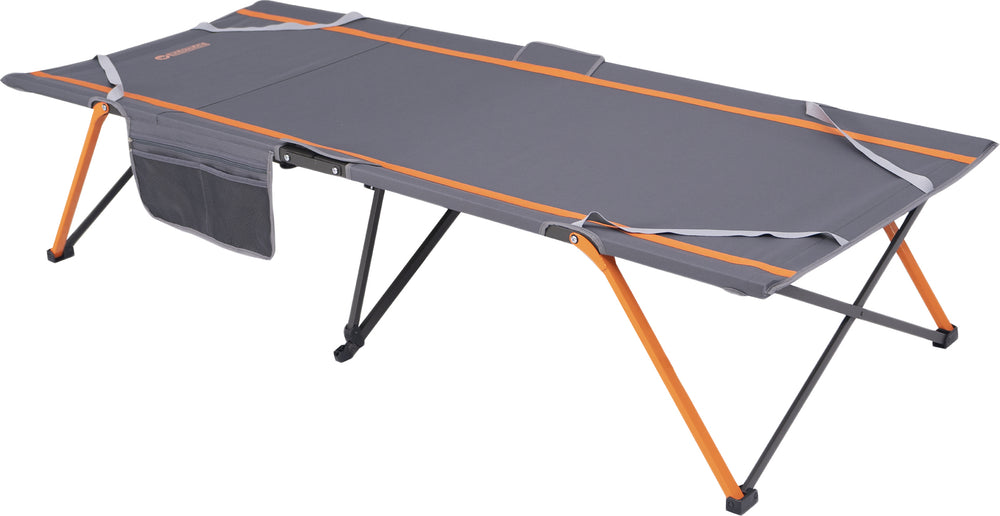 Wildtrak Easy Up 200x80cm Stretcher Single Bed w/ Carry Bag - Grey